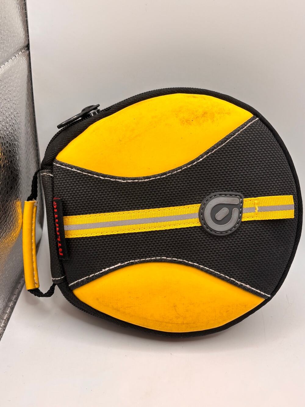 Black & Yellow Round CD DVD Game case holder with 24 retro CD’s inside Atlantic